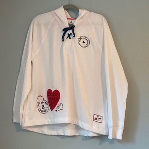 Disney Parks Mickey Mouse Minnie Mouse White Sweatshirt